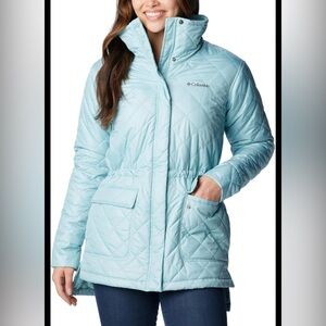 Columbia Women's Copper Crest Novelty Quilted Sherpa Puffer Coat NWT